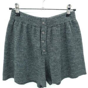 Zara Wool-Blend Knit Lounge Shorts S/M Gray
